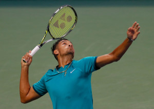 Nick Kyrgios serves at the BB&T Atlanta Open/Getty Images