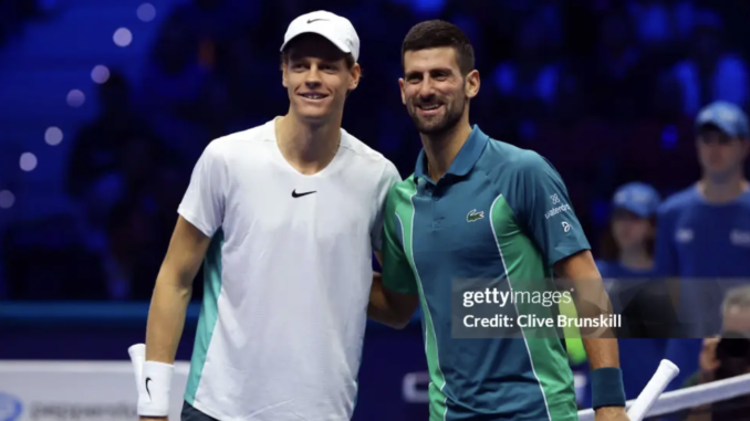 Novak Djokovic and Jannik Sinner